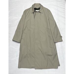 London Fog Jacket Mens 48 Regular Beige Trench Coat Removable Lining Overcoat
